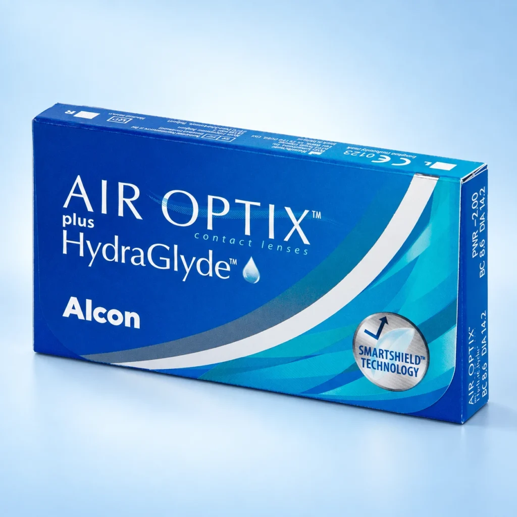 Alcon AIR OPTIX plus HydraGlyde · 3 lentillas