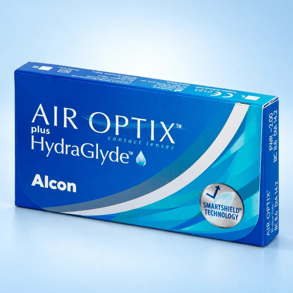 Alcon AIR OPTIX plus HydraGlyde · 6 lentillas