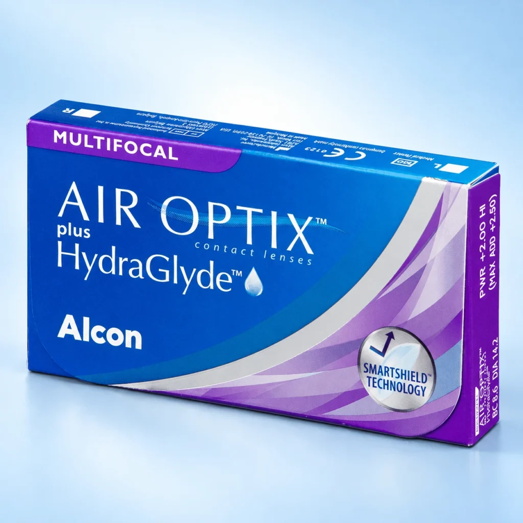 Alcon AIR OPTIX plus HydraGlyde Multifocal · 3 lentillas